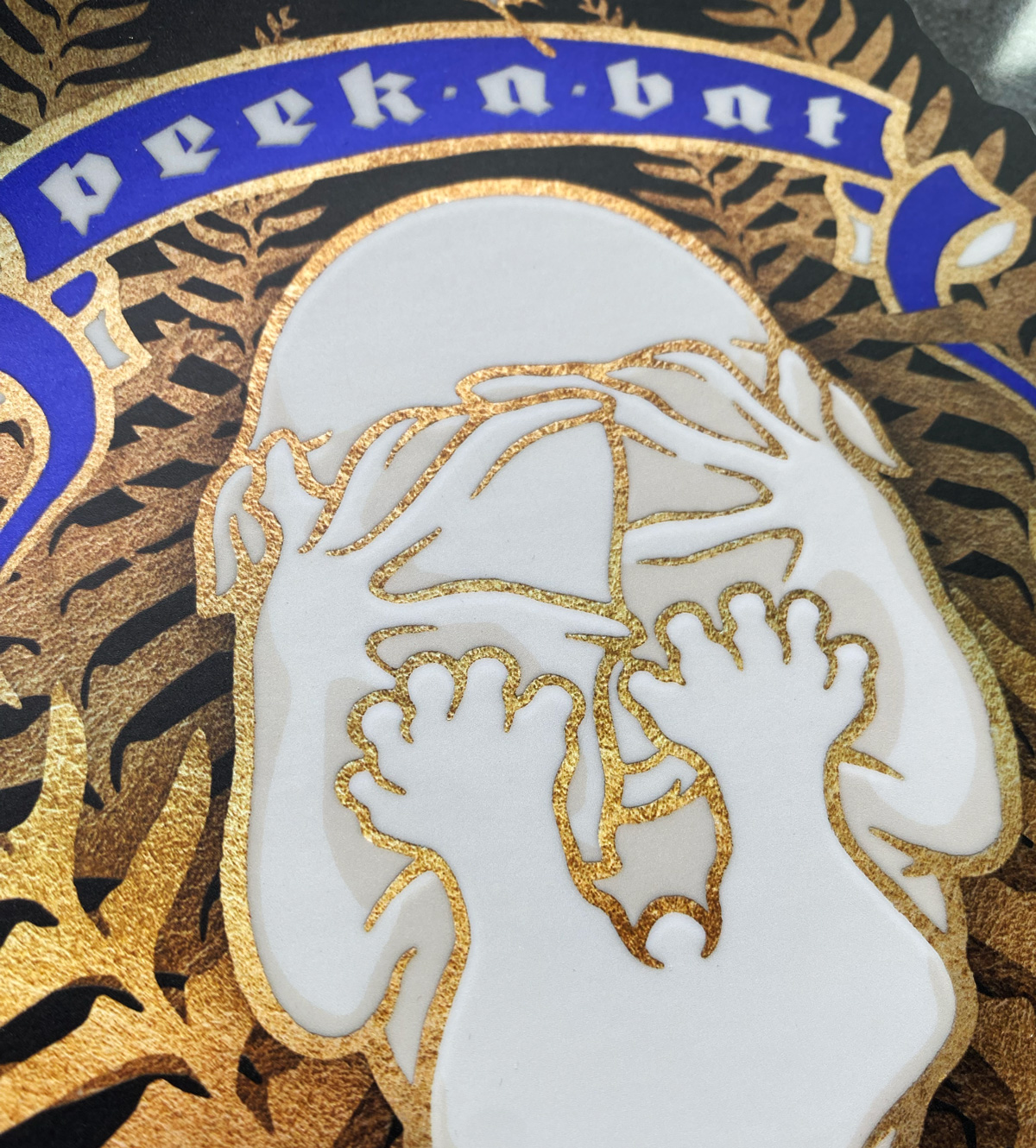 Peek-a-Bat giant sticker