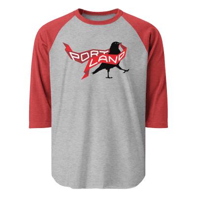 Portland Represent! crow raglan sleeve