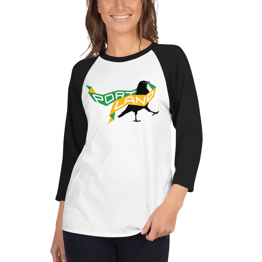 Portland Represent! crow raglan sleeve