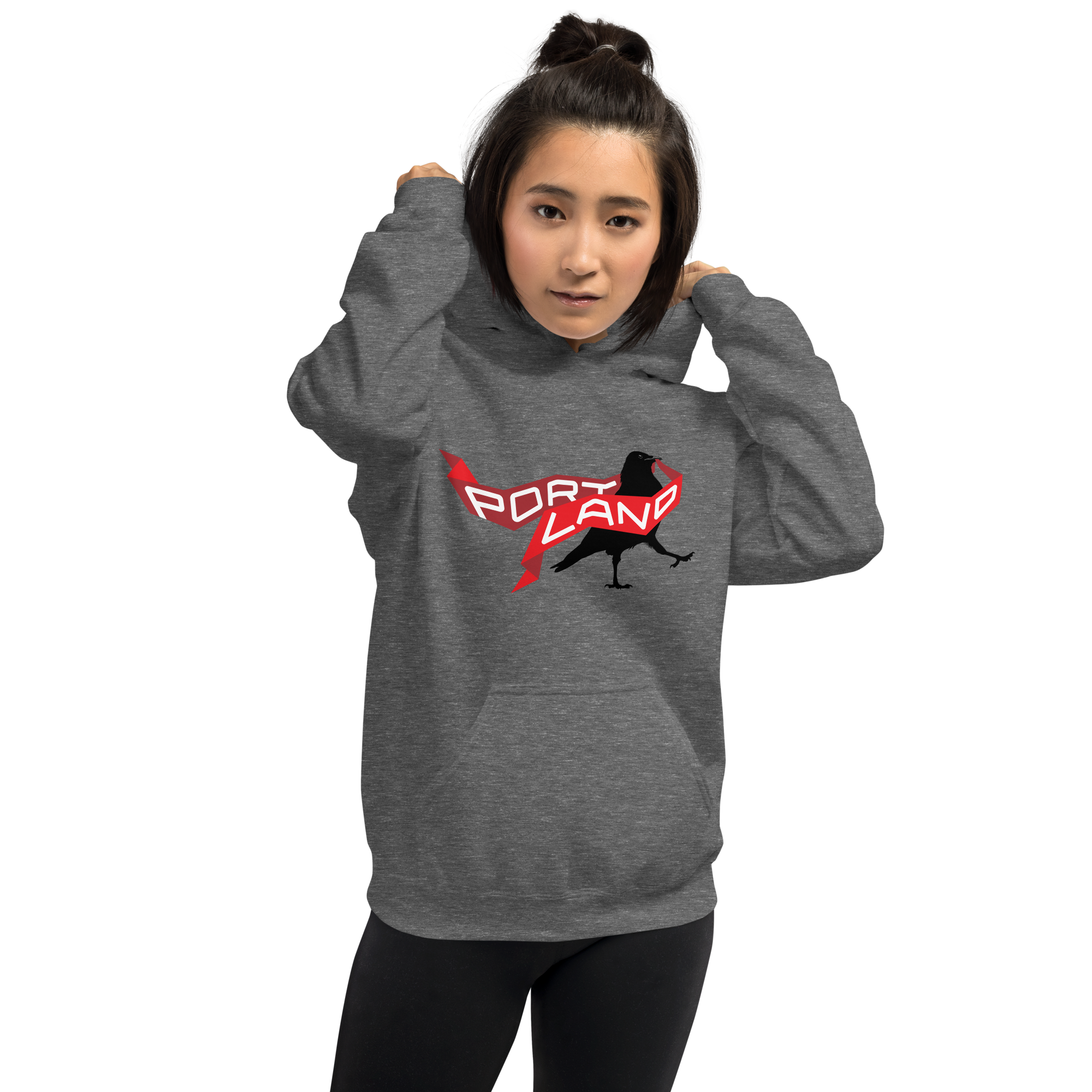 Portland Represent! crow pullover hoodie