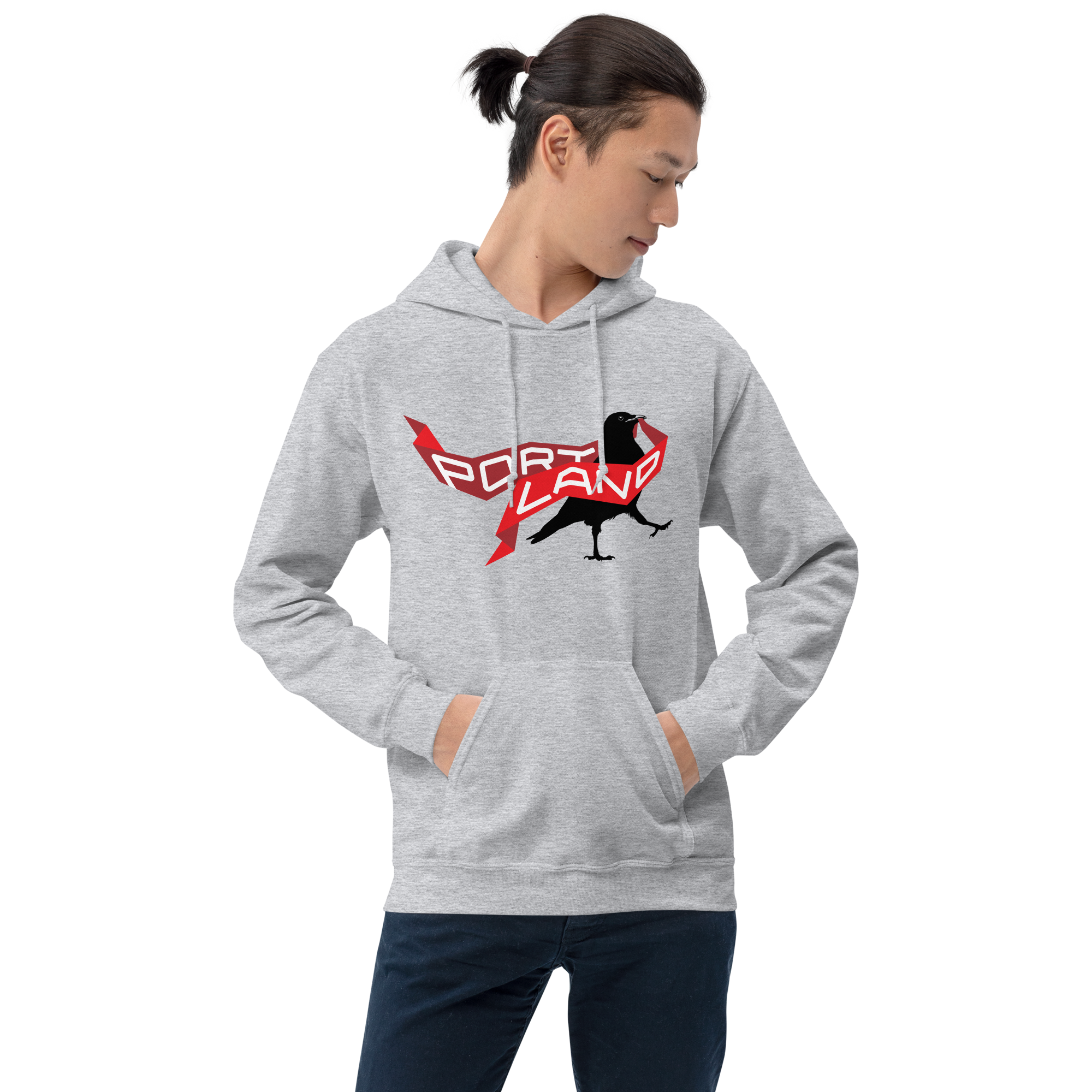 Portland Represent! crow pullover hoodie