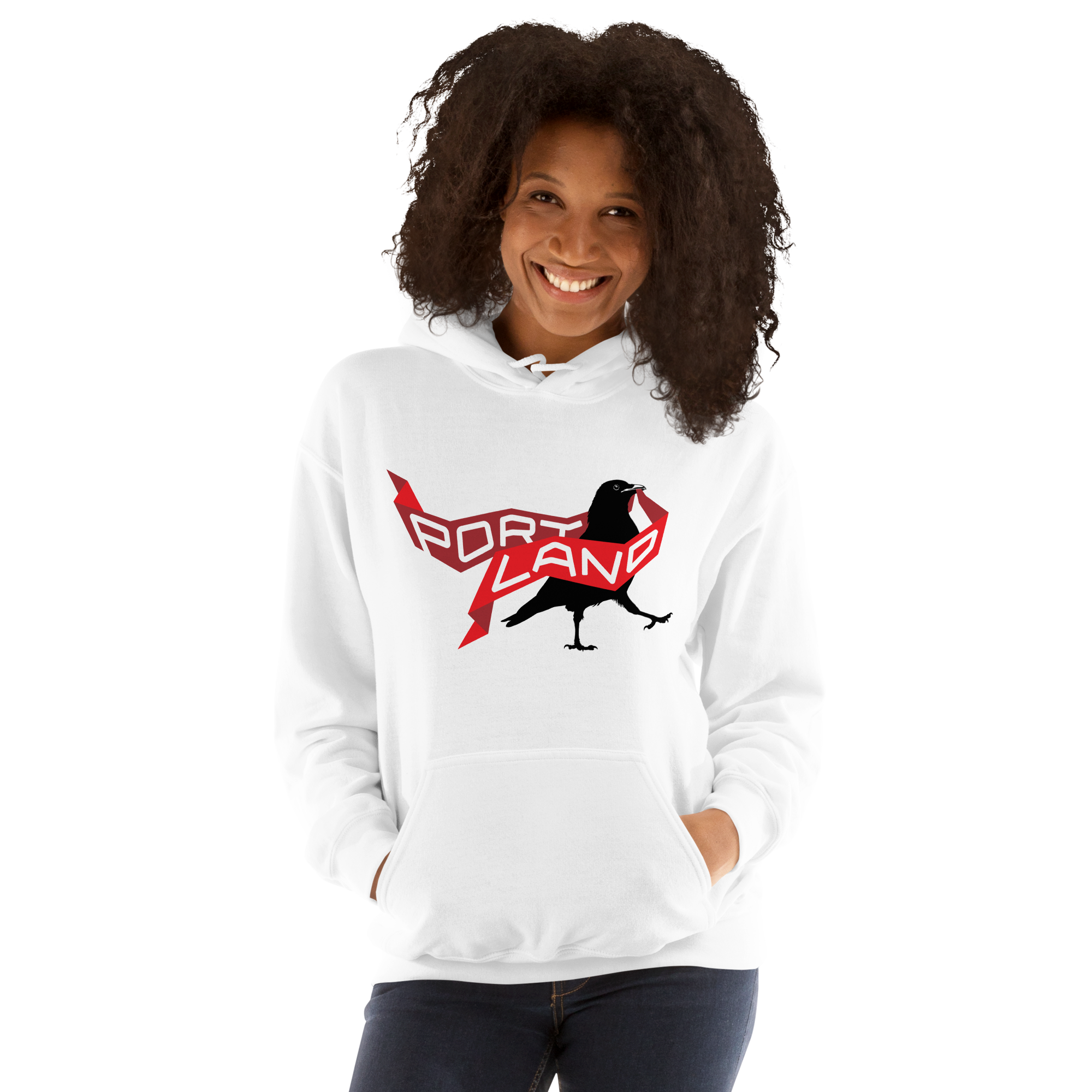 Portland Represent! crow pullover hoodie