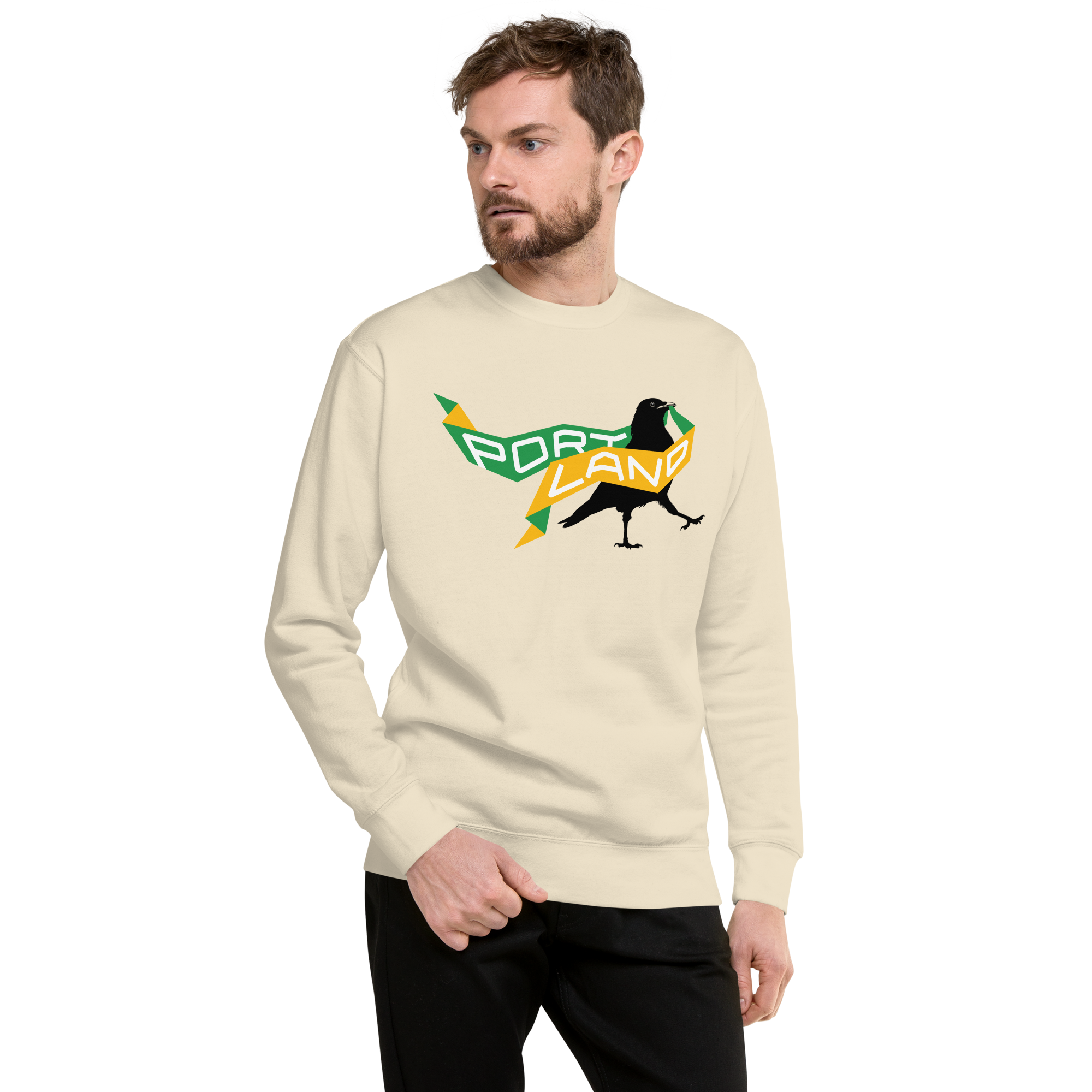 Portland Represent! crow sweatshirt