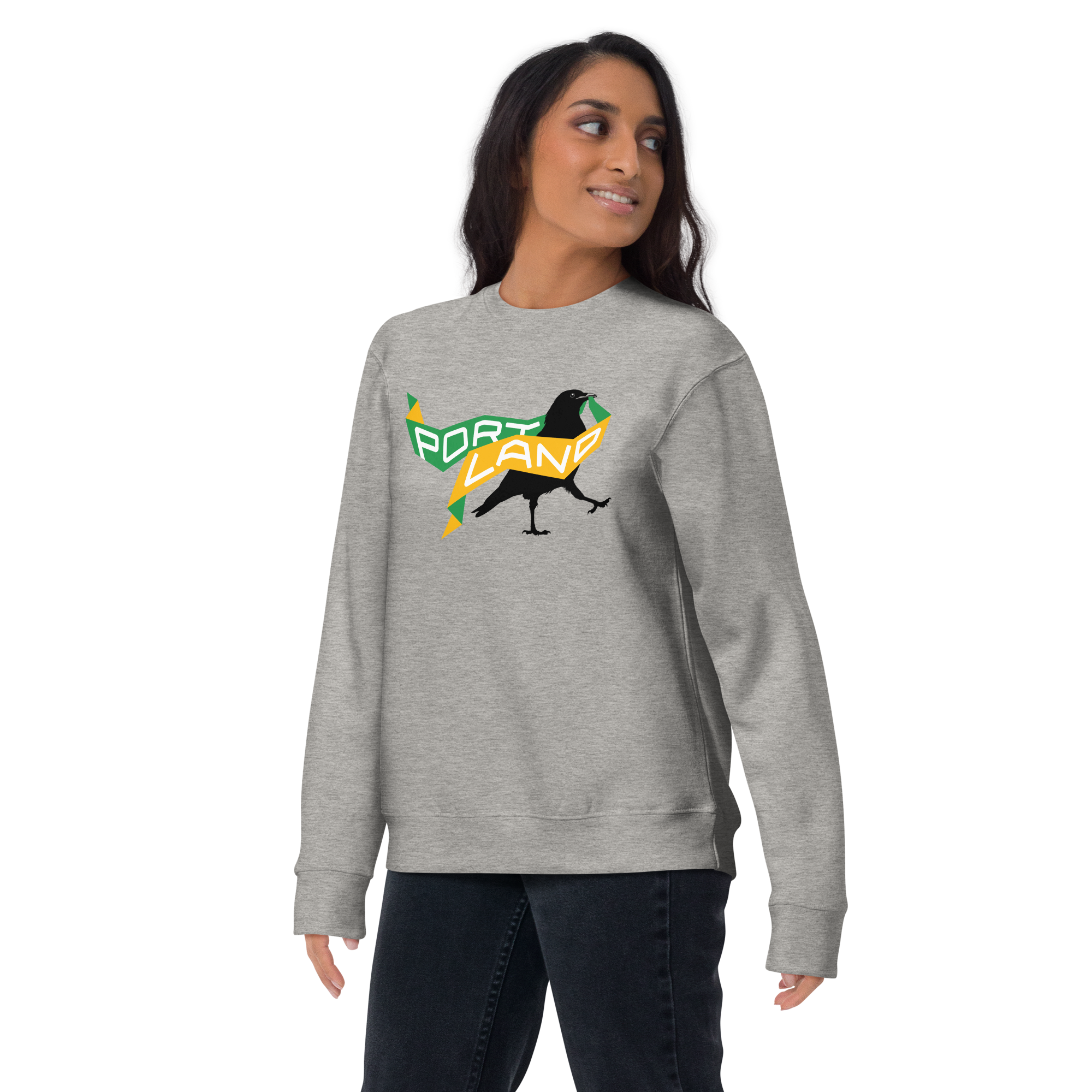 Portland Represent! crow sweatshirt