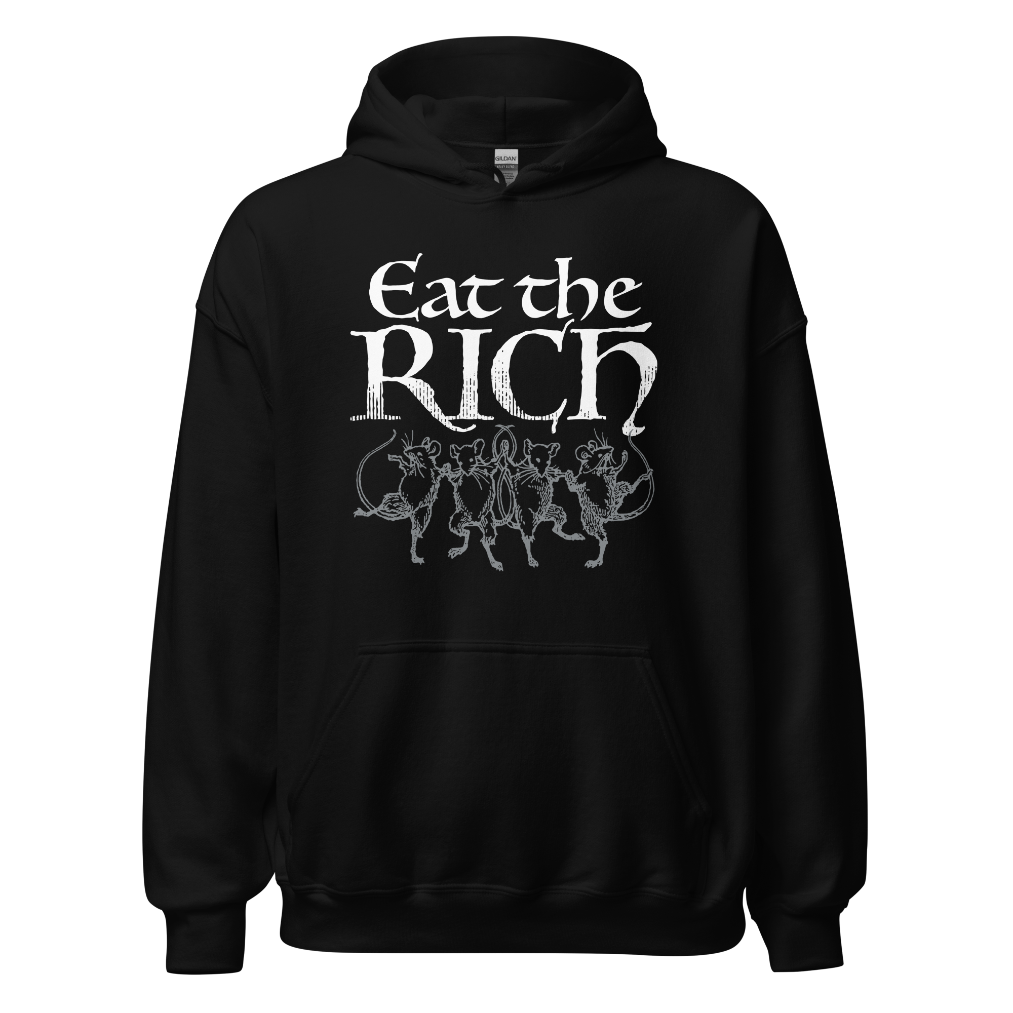 Eat the Rich (dancing rats) pullover hoodie - Image 2