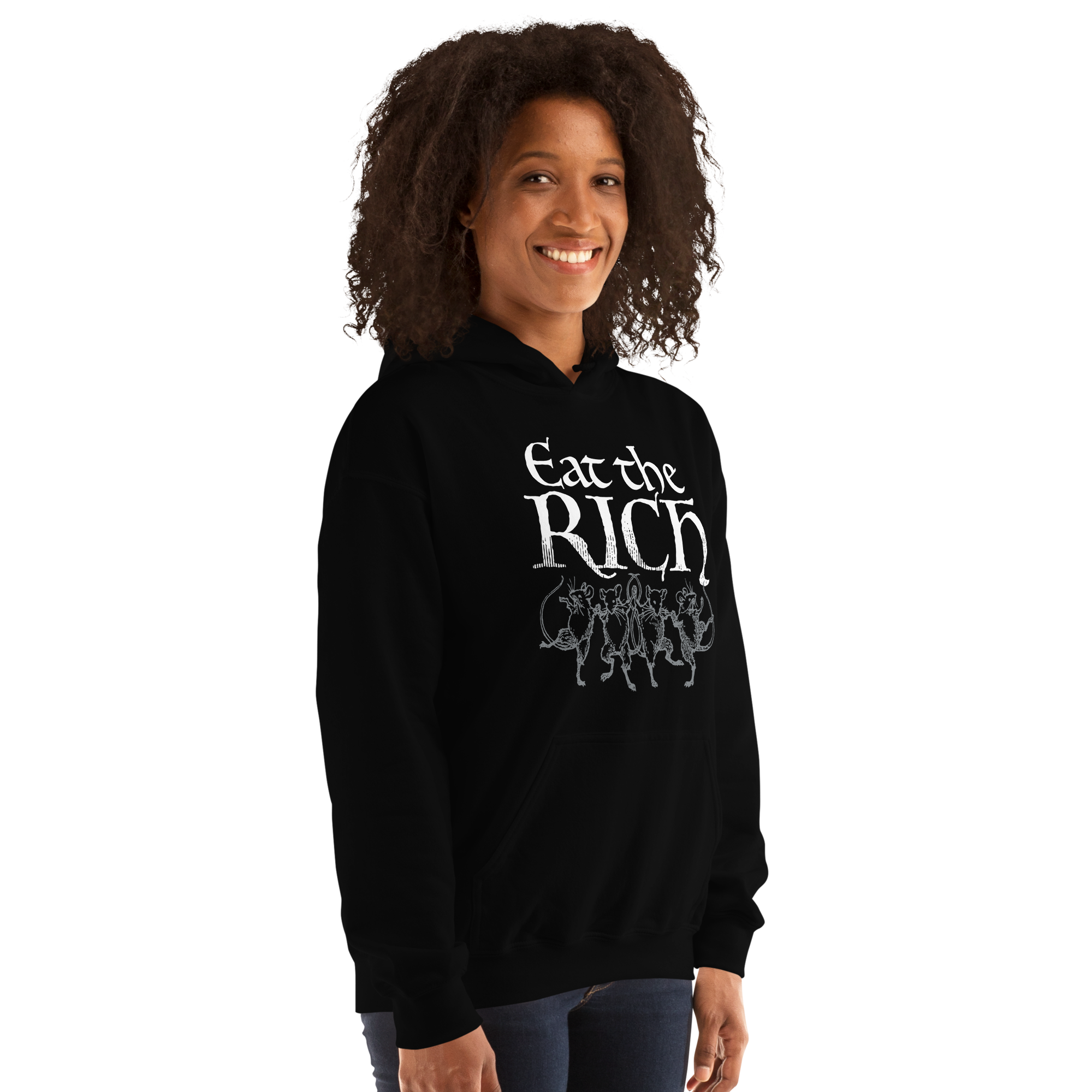 Eat the Rich (dancing rats) pullover hoodie - Image 5