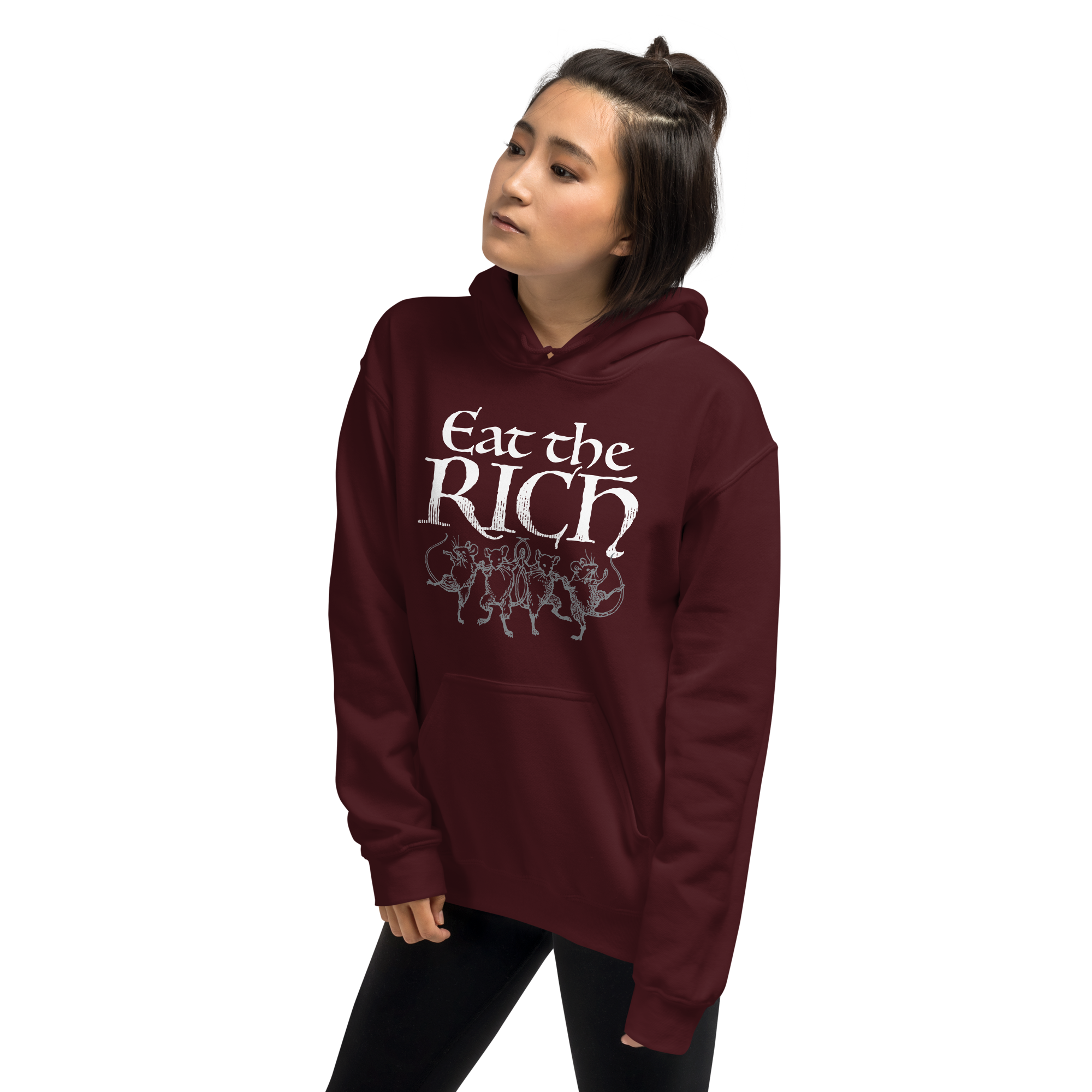Eat the Rich (dancing rats) pullover hoodie - Image 7