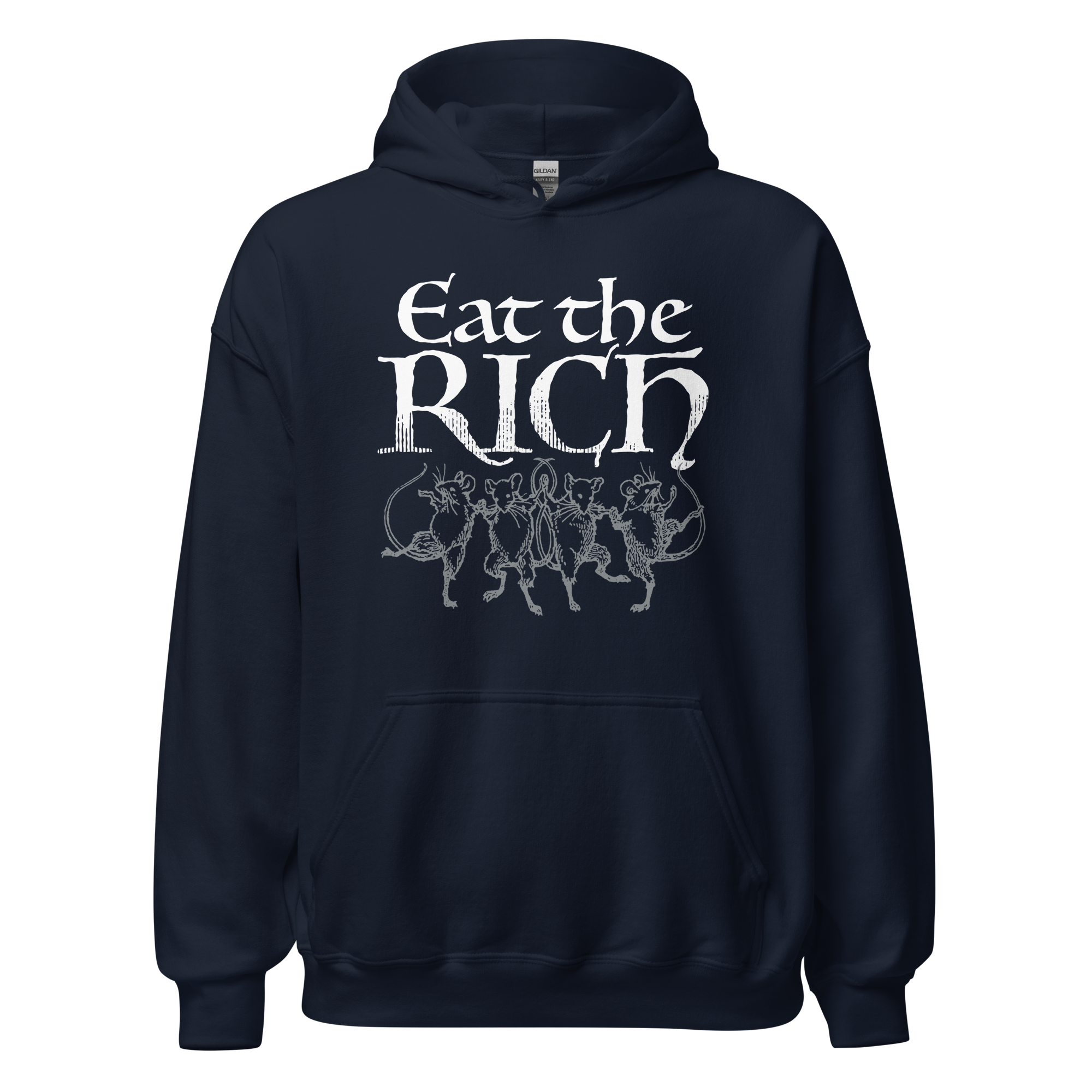 Eat the Rich (dancing rats) pullover hoodie - Image 3