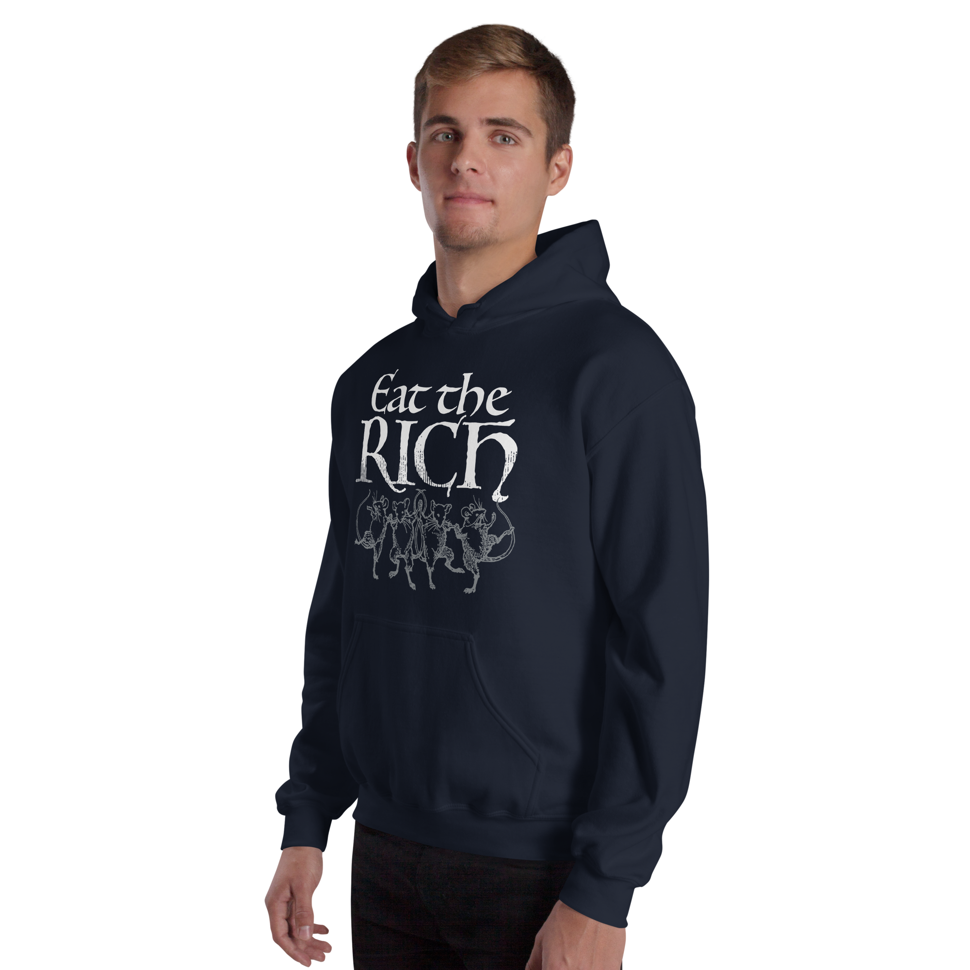 Eat the Rich (dancing rats) pullover hoodie - Image 6