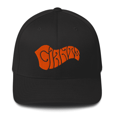 San Francisco "Fillmore" logo orange+black flexfit baseball cap