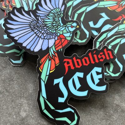 Abolish ICE quetzal sticker