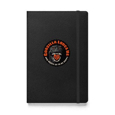 Godzilla Loves Us Antifascist hardcover notebook