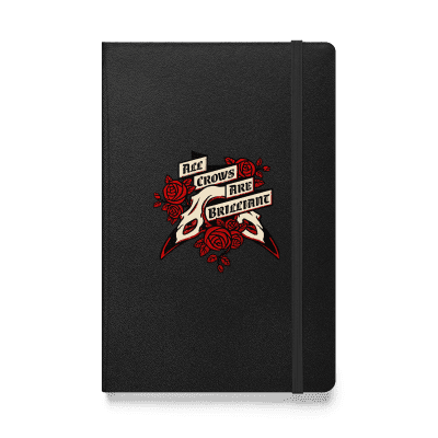 All Crows Are Brilliant RED hardcover notebook