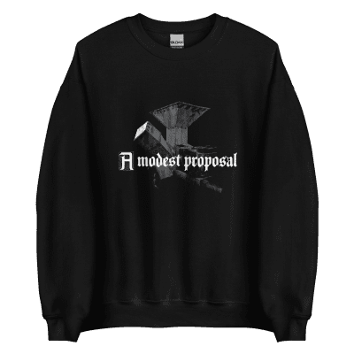 A Modest Proposal woodchipper sweatshirt