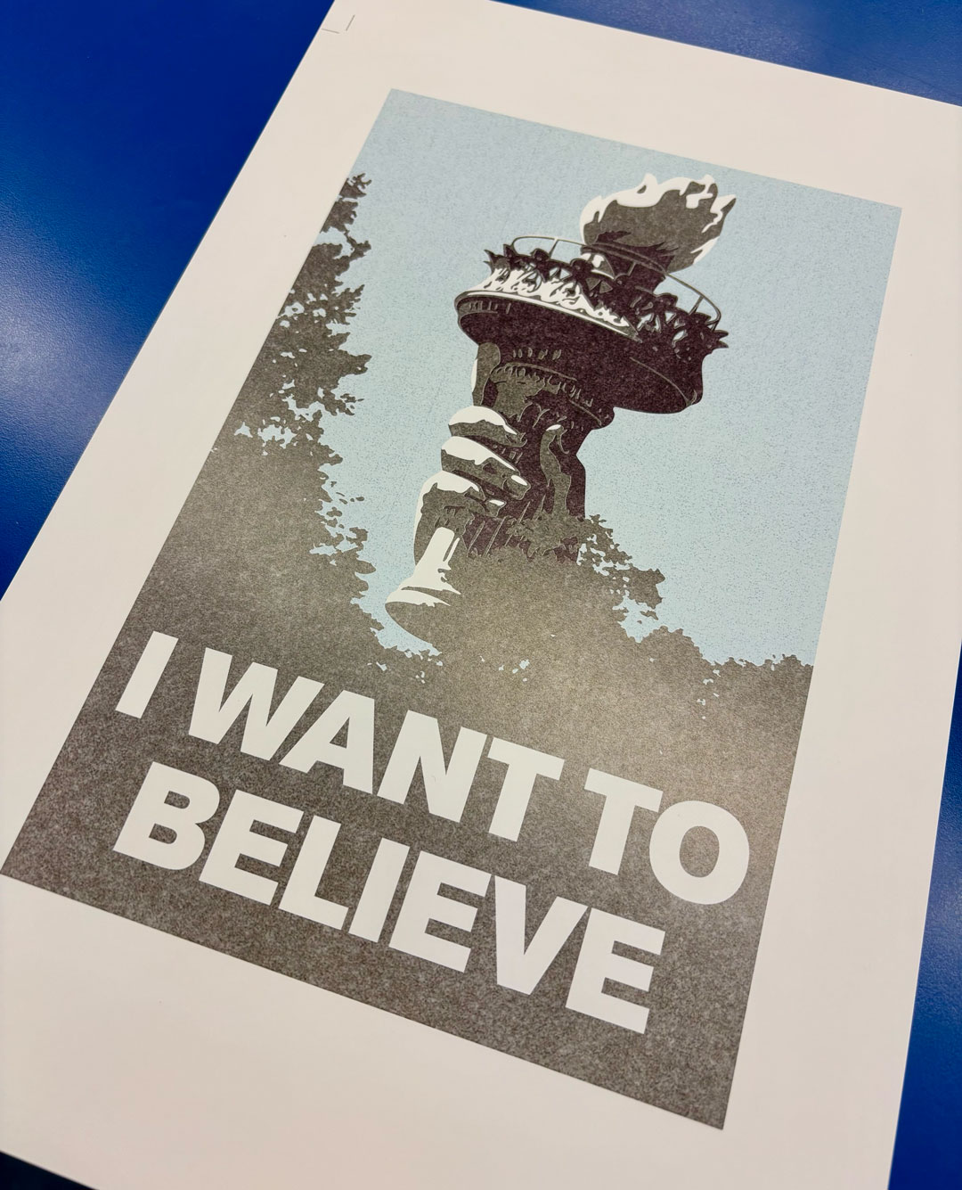 I Want To Believe - Liberty Torch poster (untrimmed)