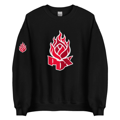 PDX Flaming Rose Portland Fire sweatshirt