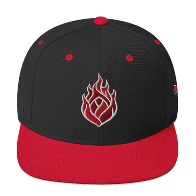 PDX Flaming Rose snapback cap Portland Fire