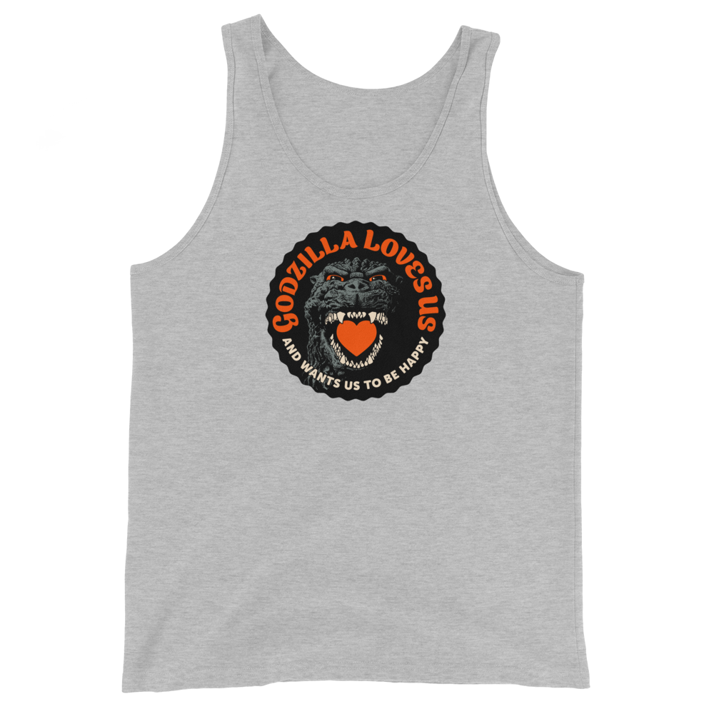 Godzilla Loves Us Heart tank top - Image 3