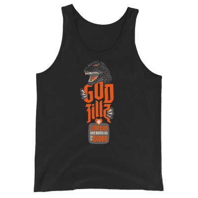Godzilla Loves Us tank top