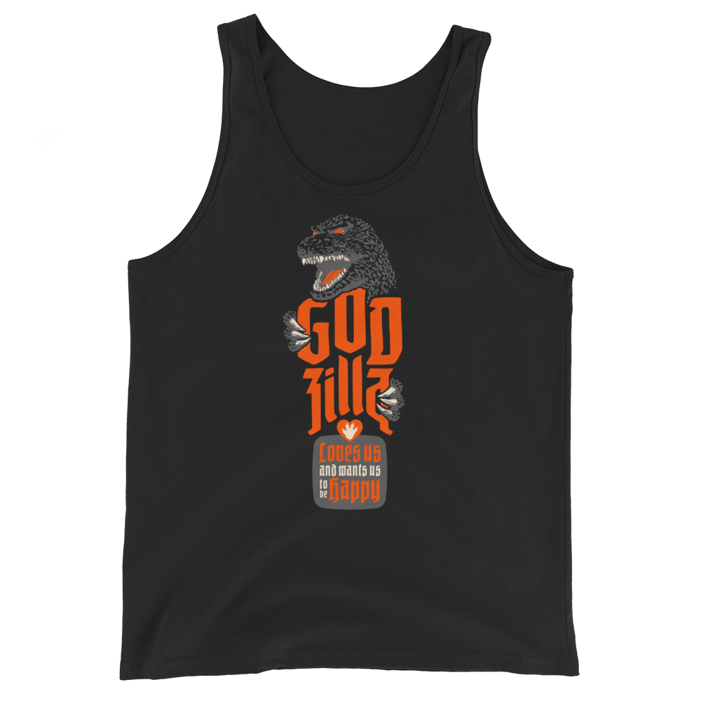 Godzilla Loves Us tank top