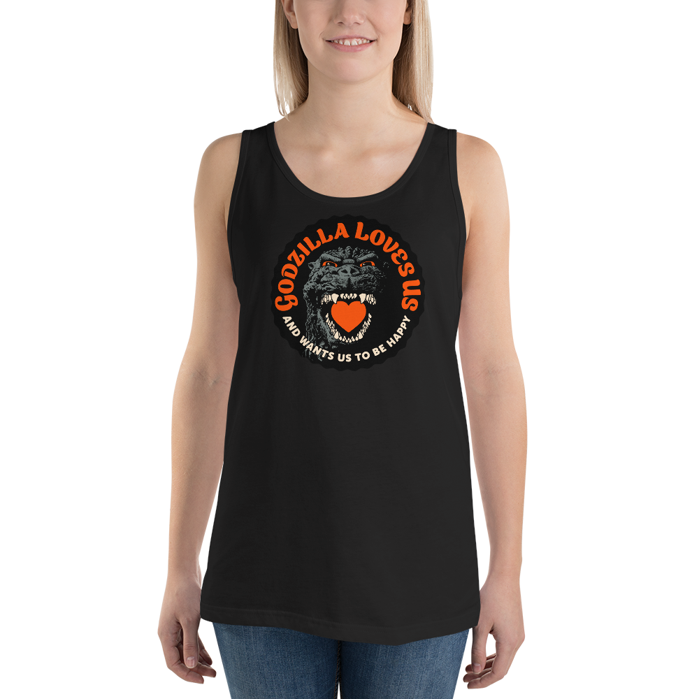 Godzilla Loves Us Heart tank top - Image 6