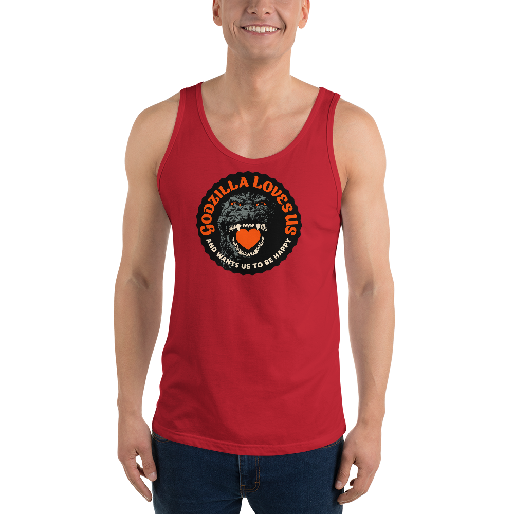Godzilla Loves Us Heart tank top - Image 7