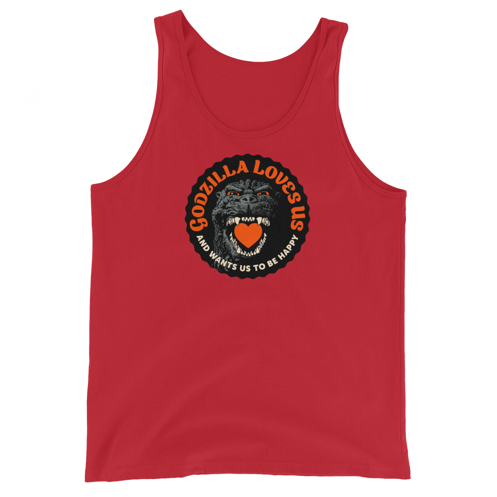 Godzilla Loves Us Heart tank top - Image 5