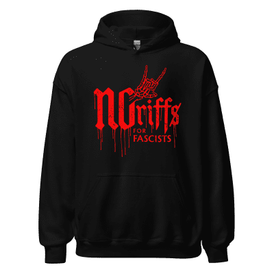 No Riffs for Fascists pullover hoodie