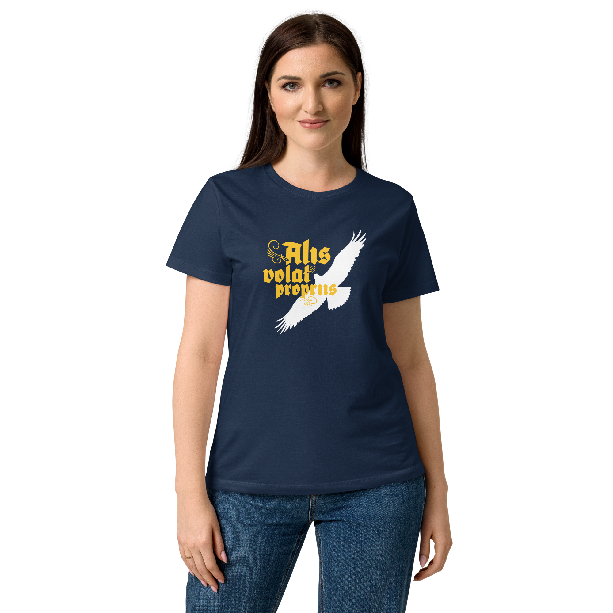 “She Flies with Her Own Wings” Osprey – Oregon motto women’s basic softstyle t-shirt - Image 5