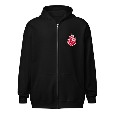 PDX Flaming Rose pullover, Portland FIRE style