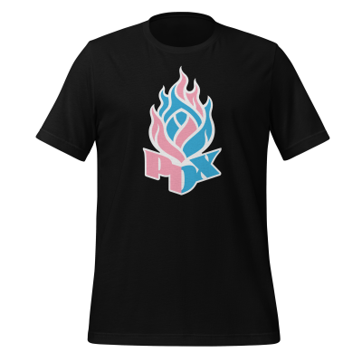 PDX Flaming Rose Trans Flag t-shirt
