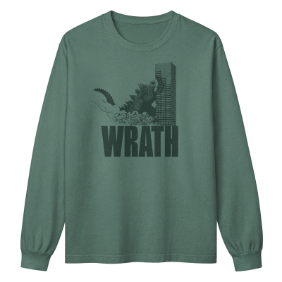 Unisex garment dye heavyweight long sleeve tee